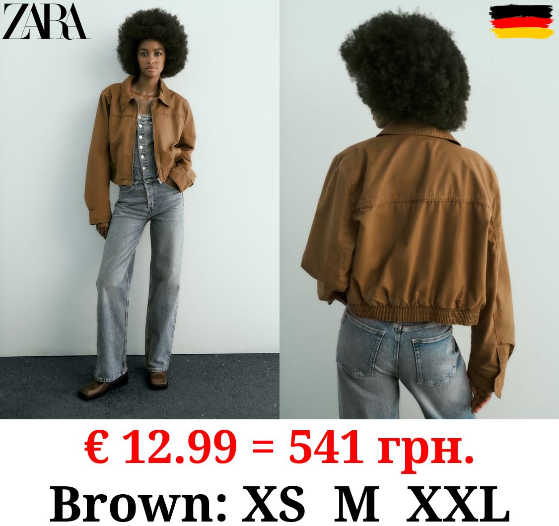 CROPPED COTTON WAXED JACKET