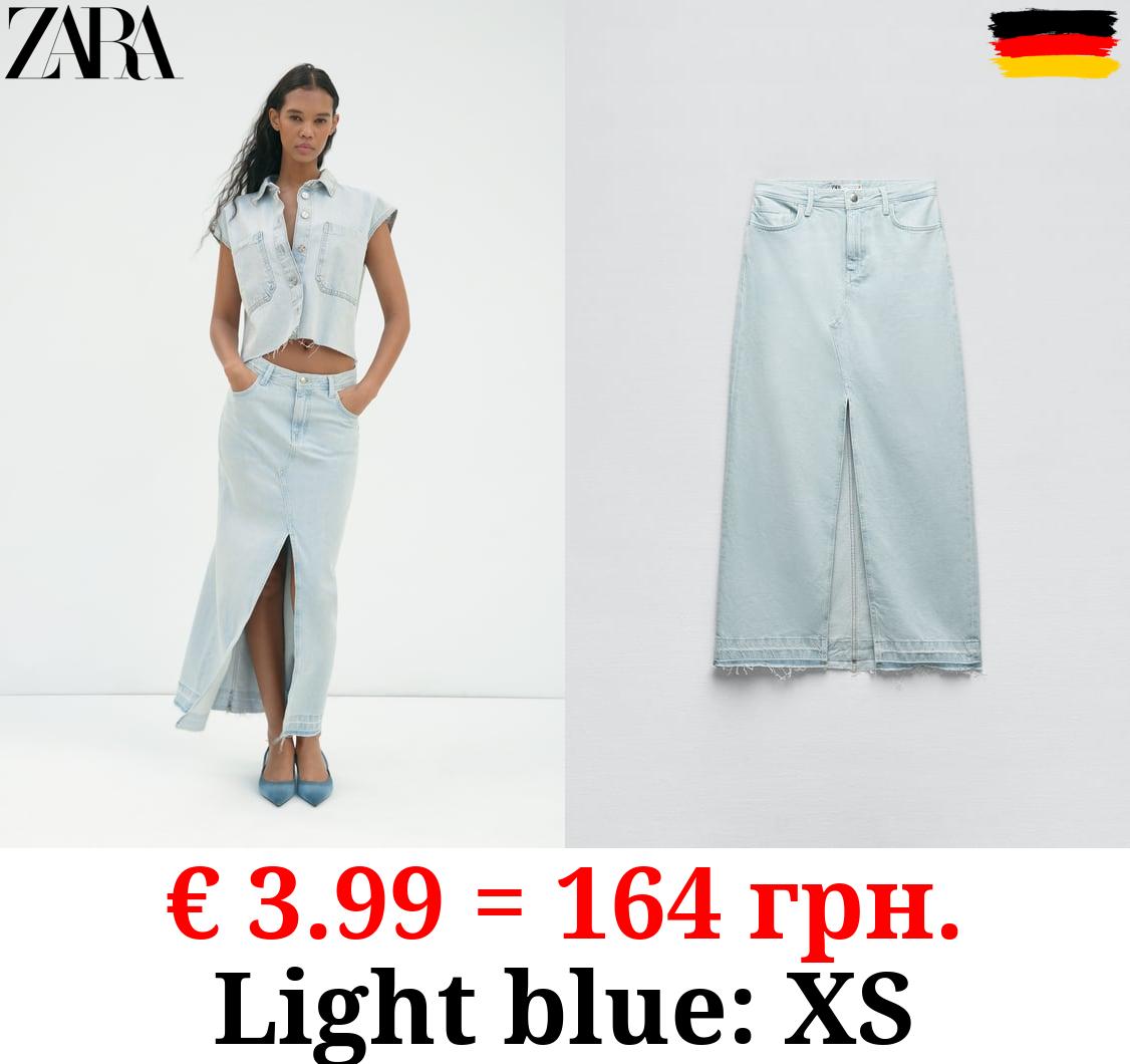 Z1975 DENIM MIDI SKIRT WITH SLIT