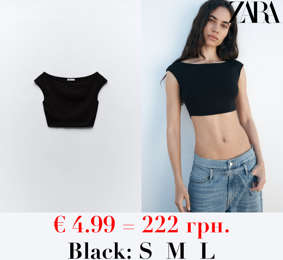 BOAT NECK CROP TOP