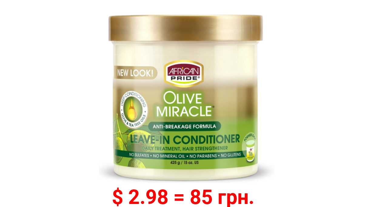African Pride Olive Miracle Anti-Breakage Leave-In Conditioner, 15oz