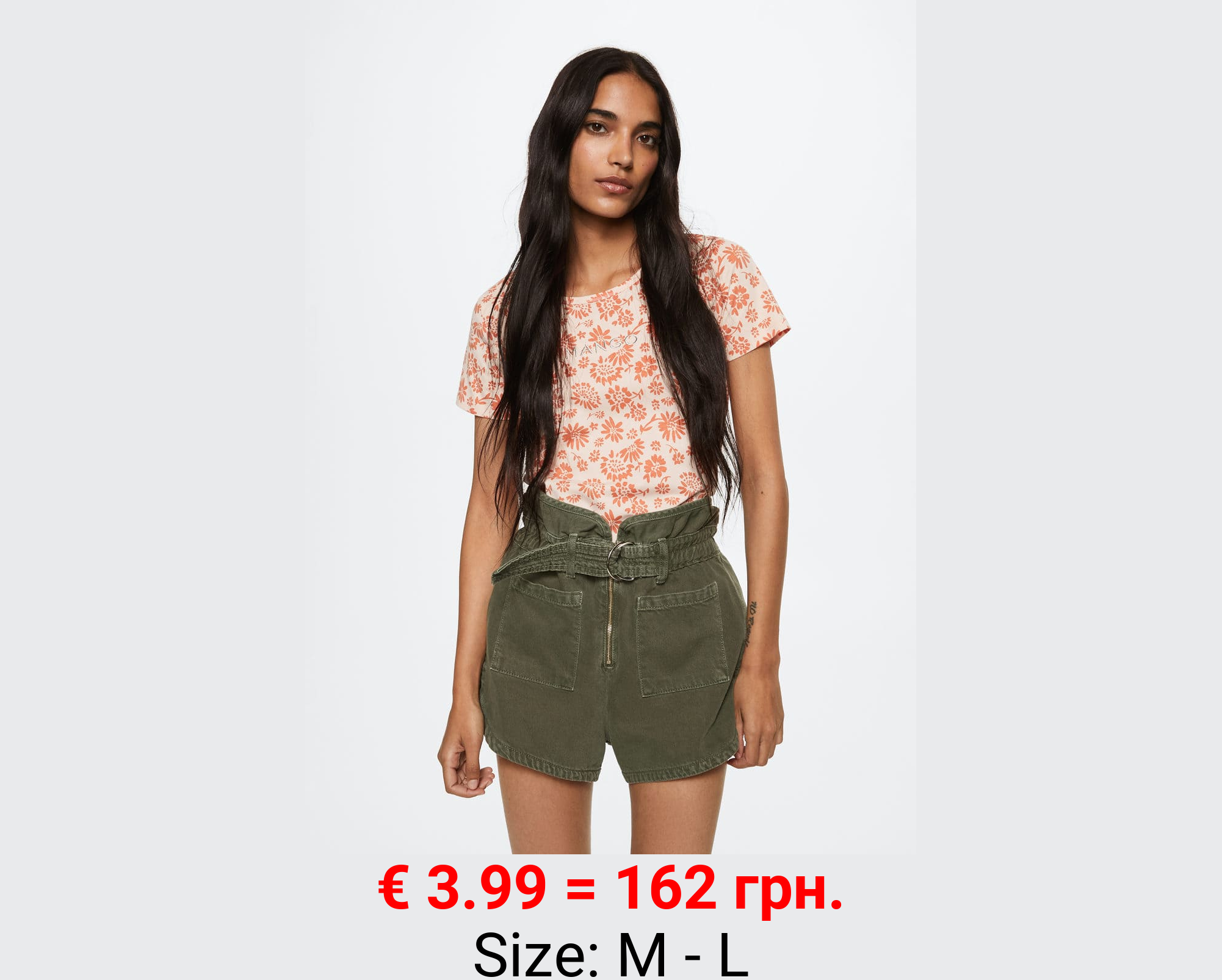 Camiseta estampada logo bordado