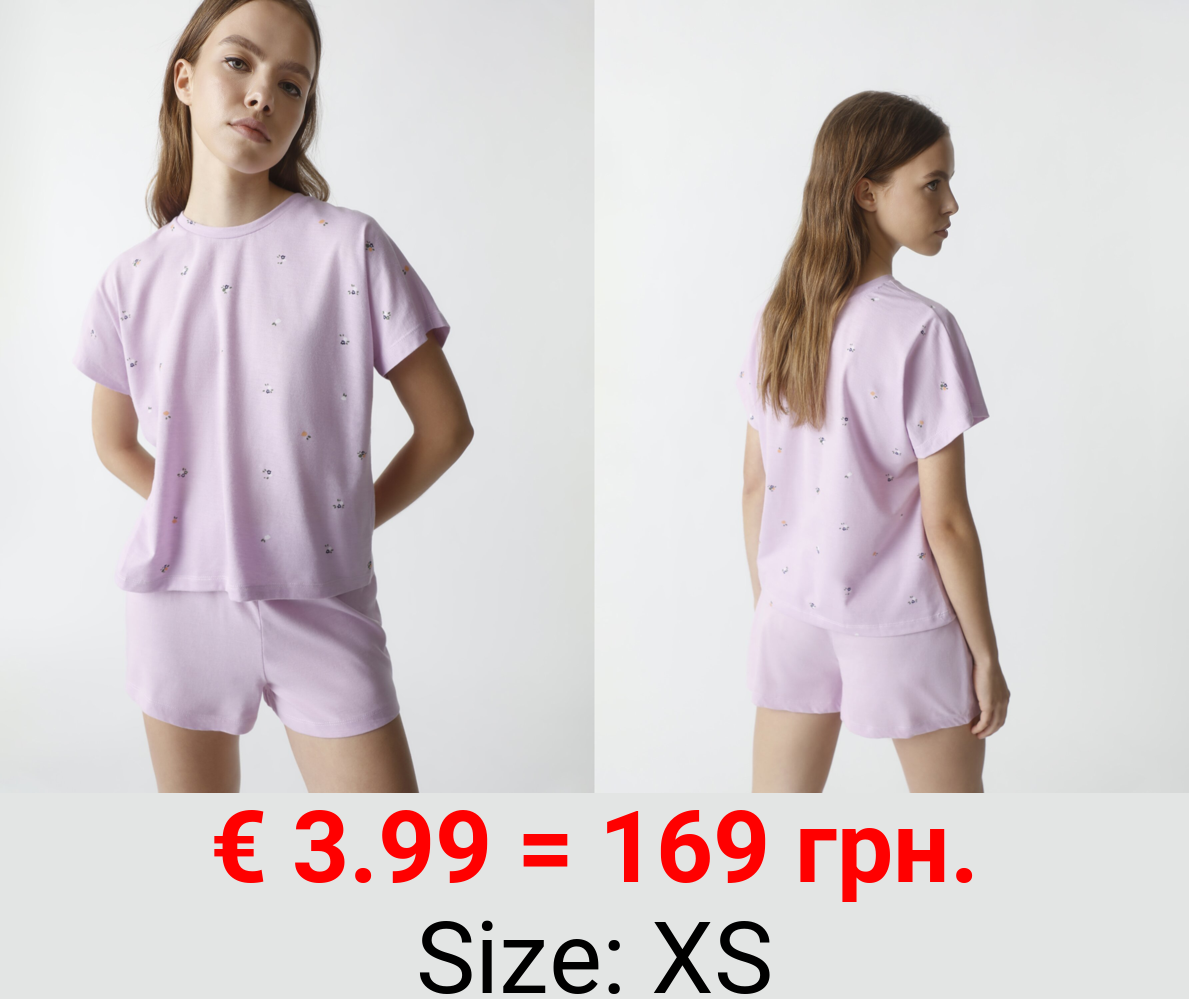 Short printed pyjamas
