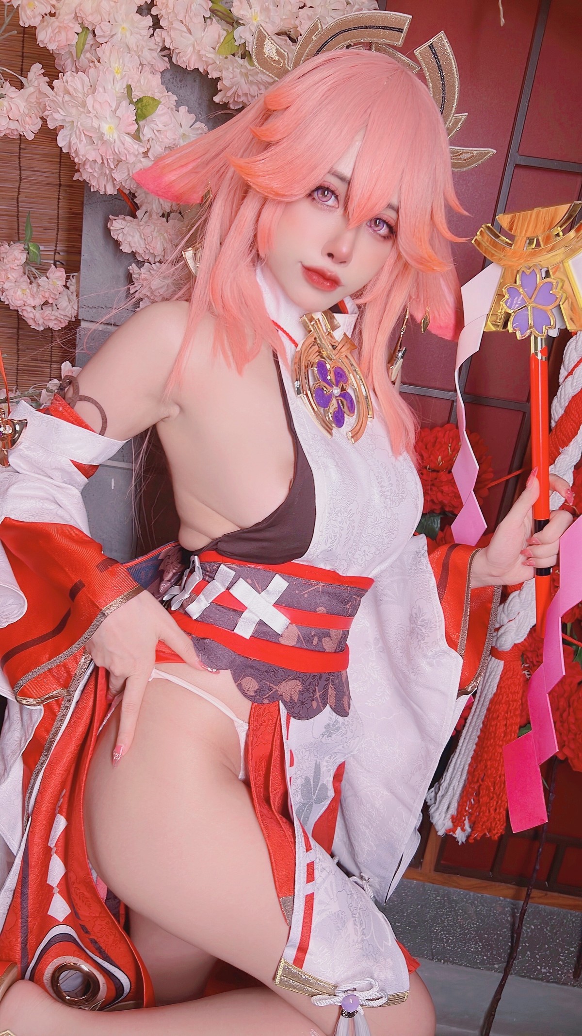 Cosplay 日本性感萝莉Byoru 八重神子 雷電将軍 Set.01 31