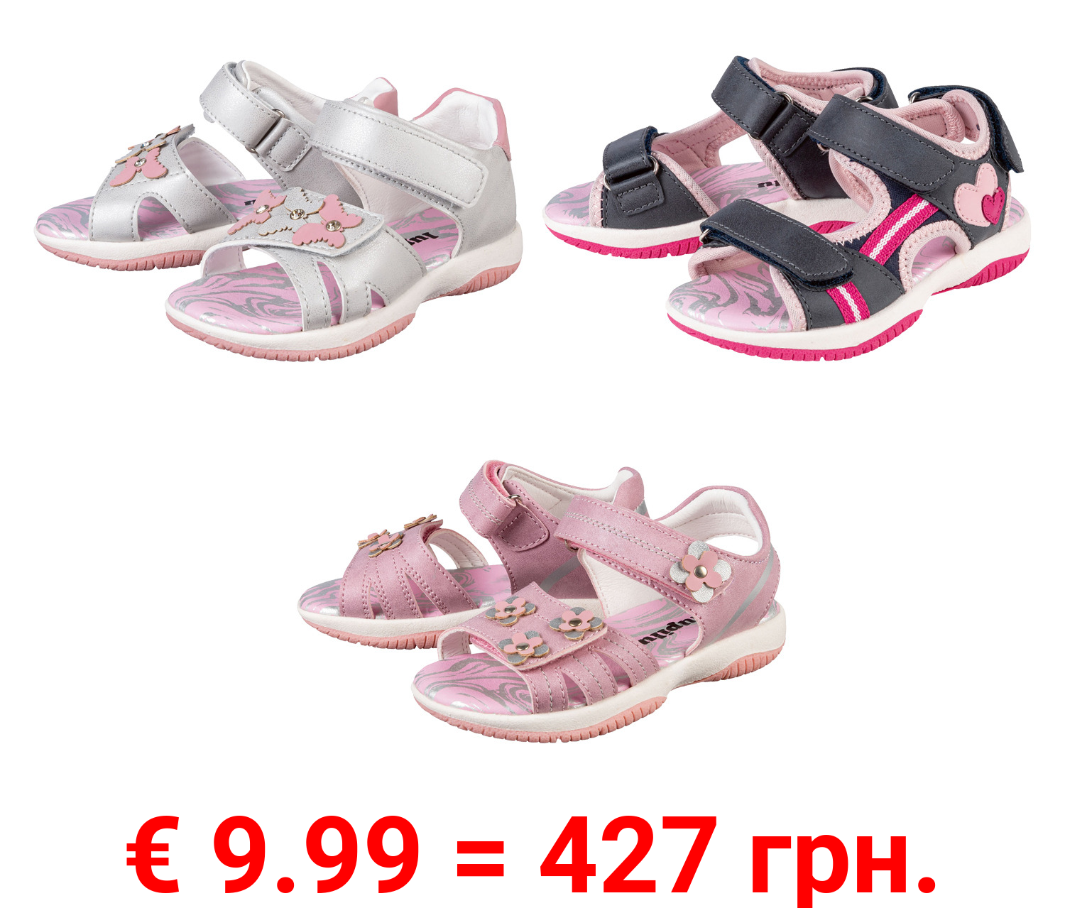 lupilu® Kleinkinder Mädchen Sandalen mit Klettverschluss