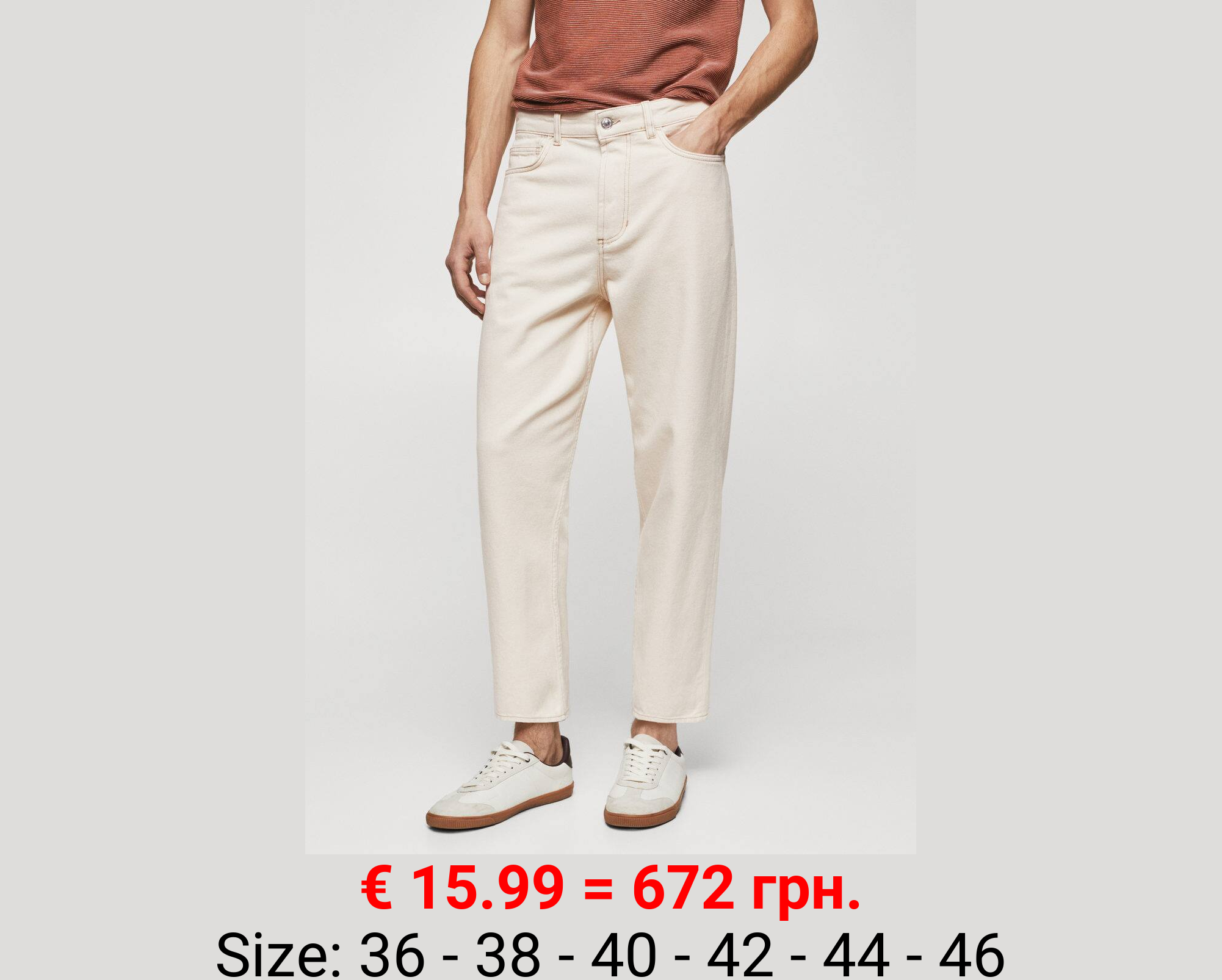 Jeans tapered loose cropped 