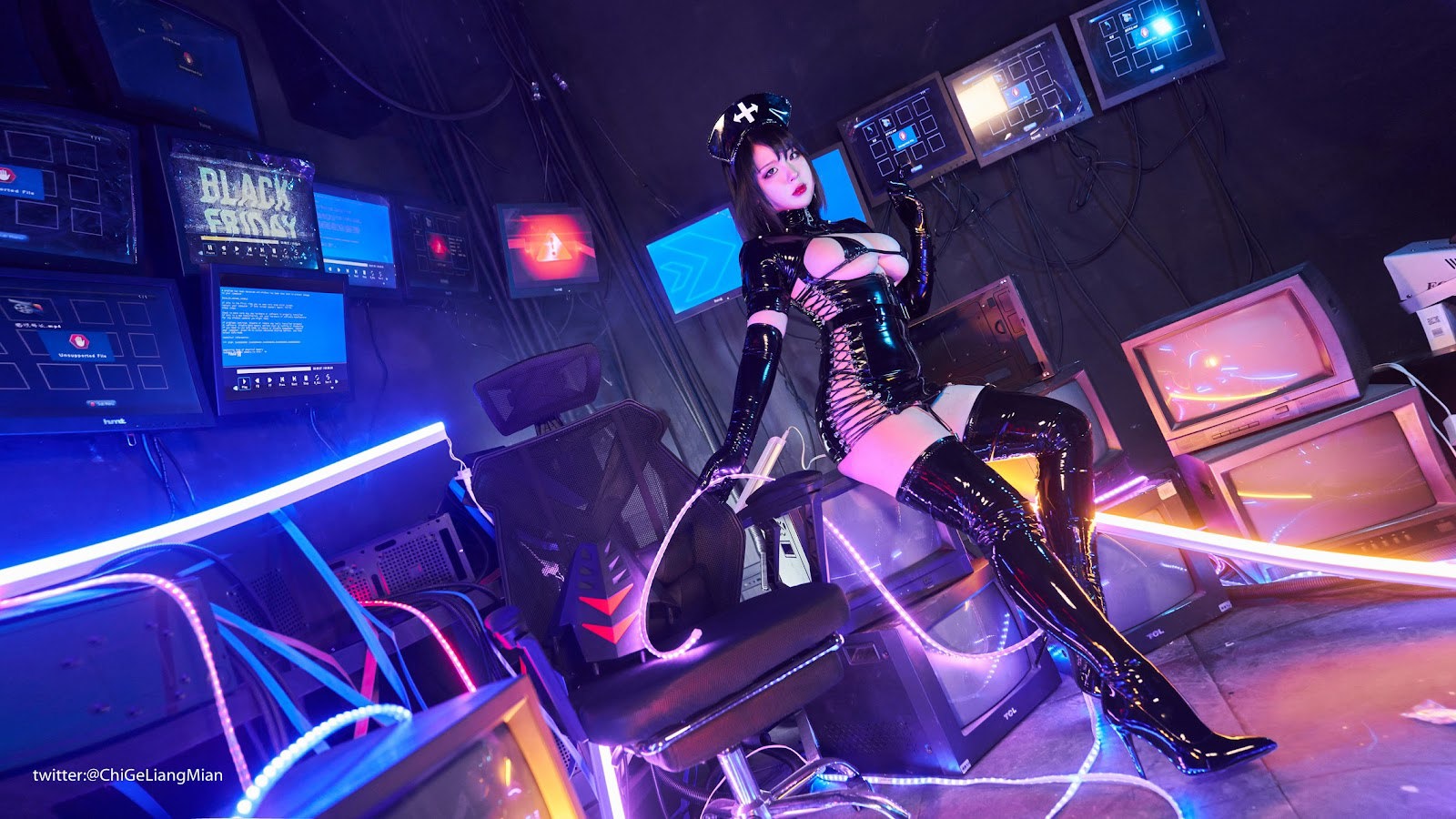 Cosplay 皮皮奶可可爱了啦 黑暗护士 2
