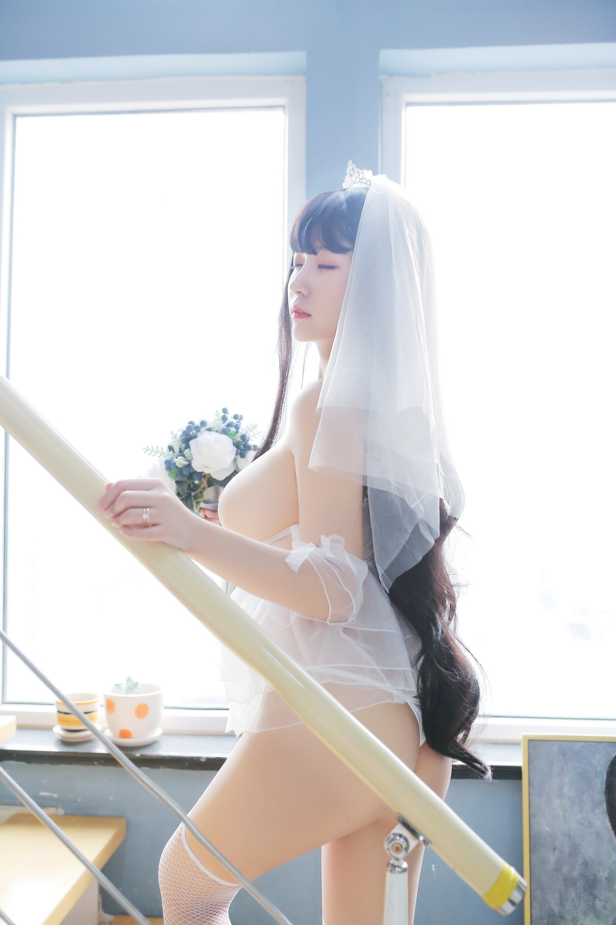 Cosplay 猫九酱Sakura 长发婚纱 Set.02 5