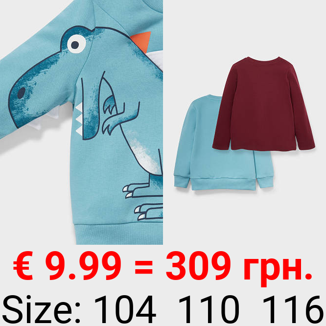 Dino - Set - Sweatshirt und Langarmshirt - 2 teilig