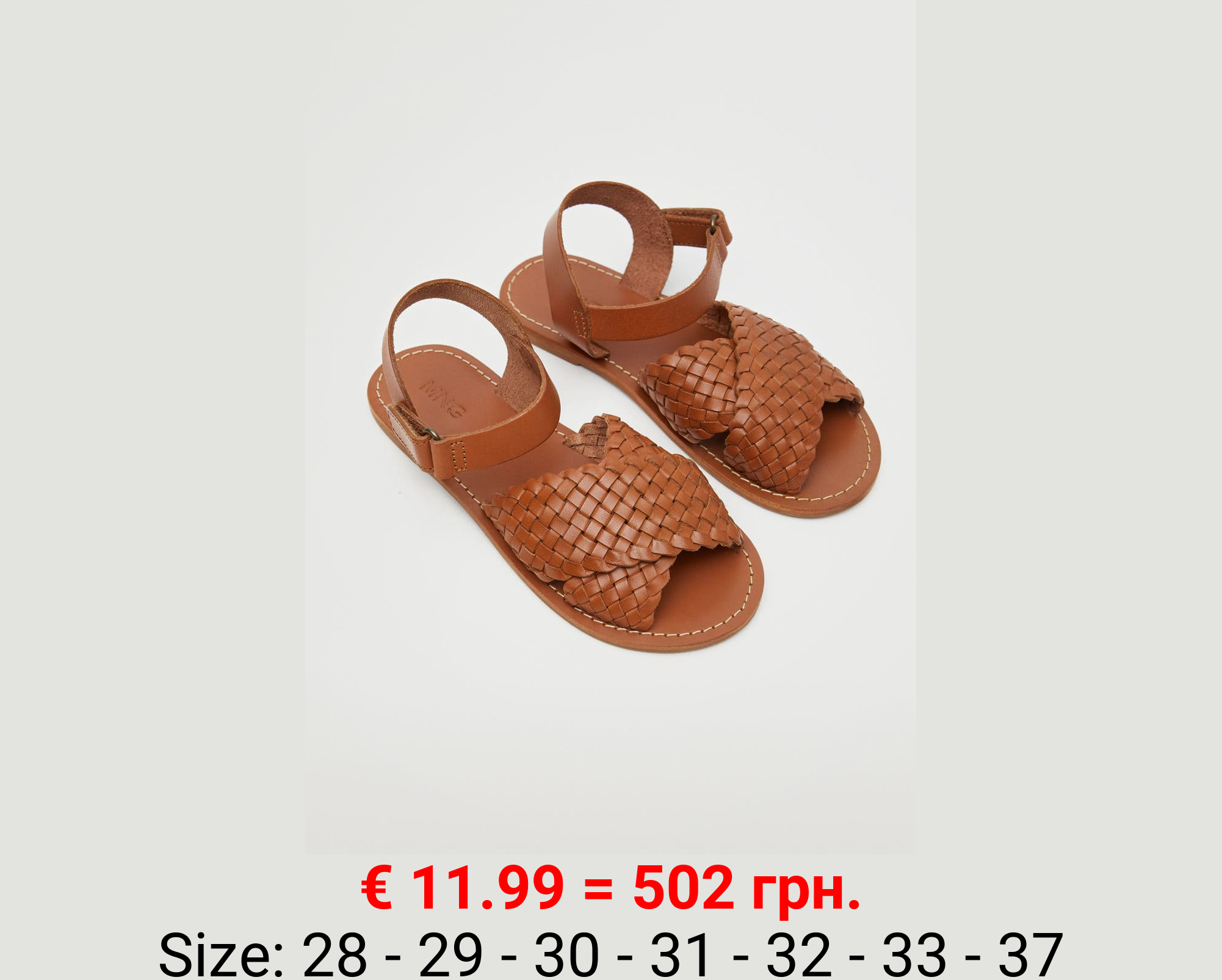 Sandalia trenzada piel