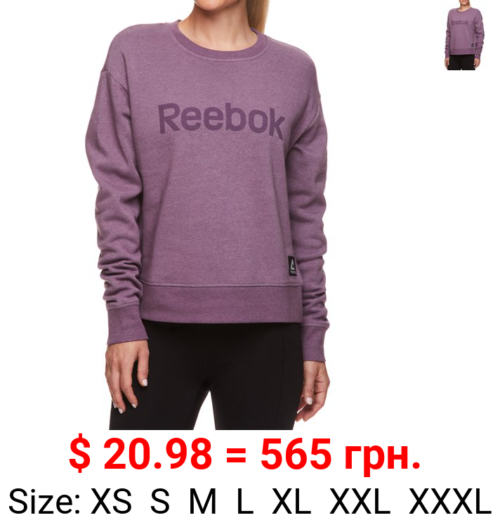 Reebok Womens Cozy Crewneck Sweater with Graphic