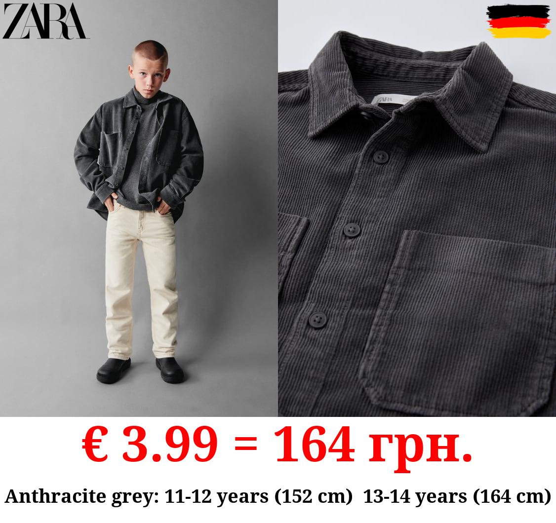 CORDUROY OVERSHIRT WITH POCKETS