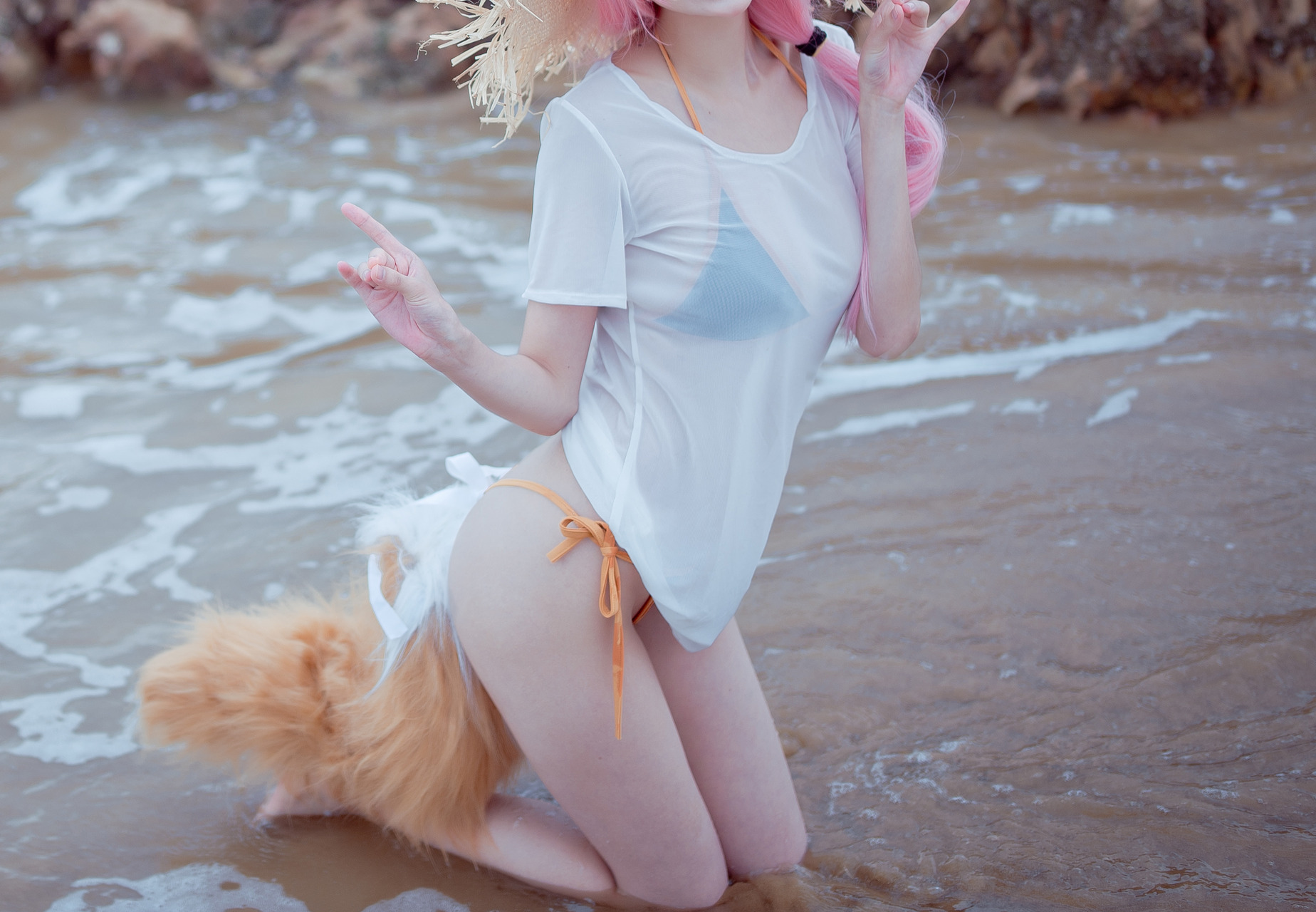 [周叽是可爱兔兔] No.032 小玉泳装 Tamamo no mae 12