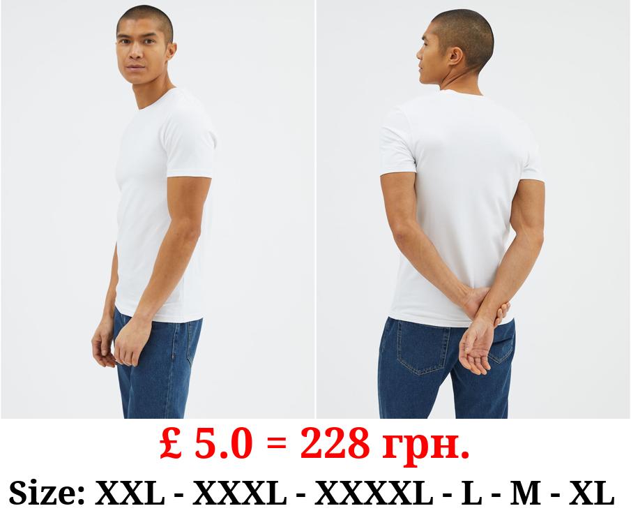 White Plain Muscle Fit T-Shirt