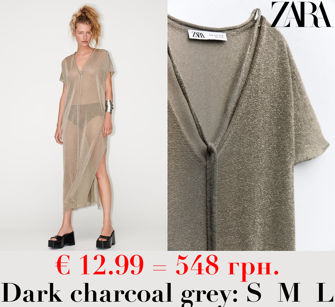 METALLIC THREAD KNIT DRESS