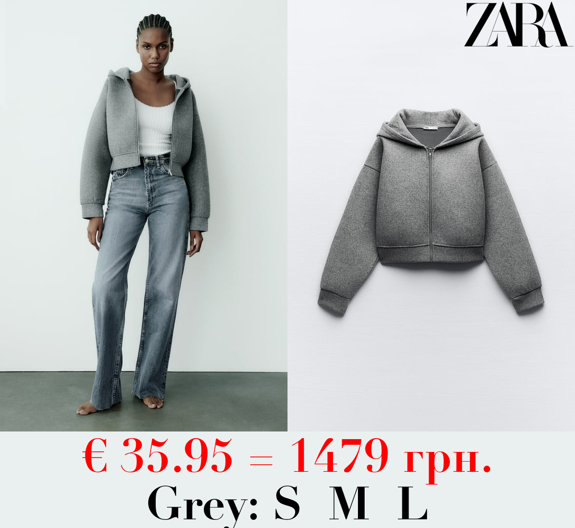 SOFT NEOPRENE-EFFECT BOMBER JACKET