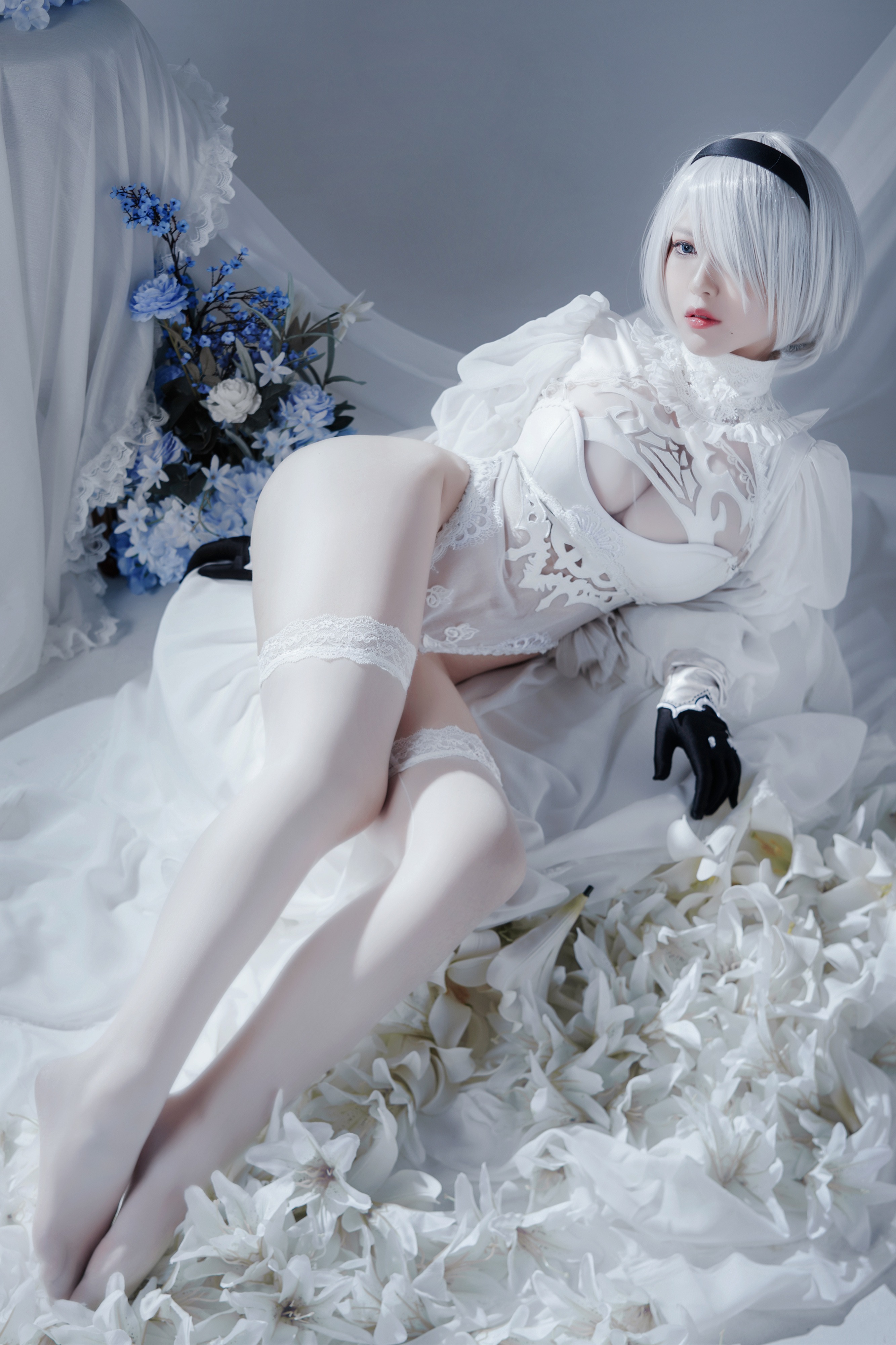 半半子 - Automataヨルハ二号B型 白礼服 18