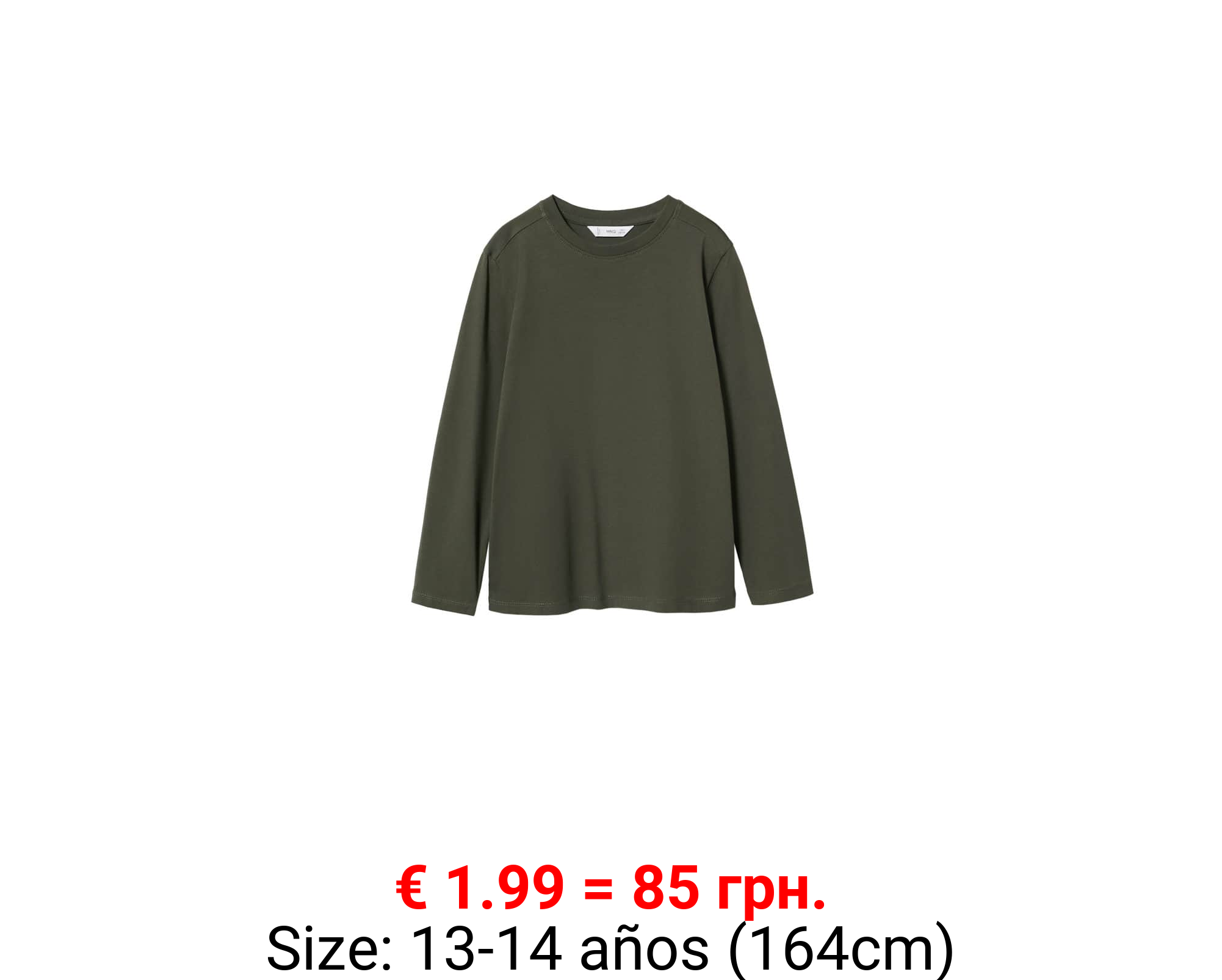 Camiseta algodón manga larga