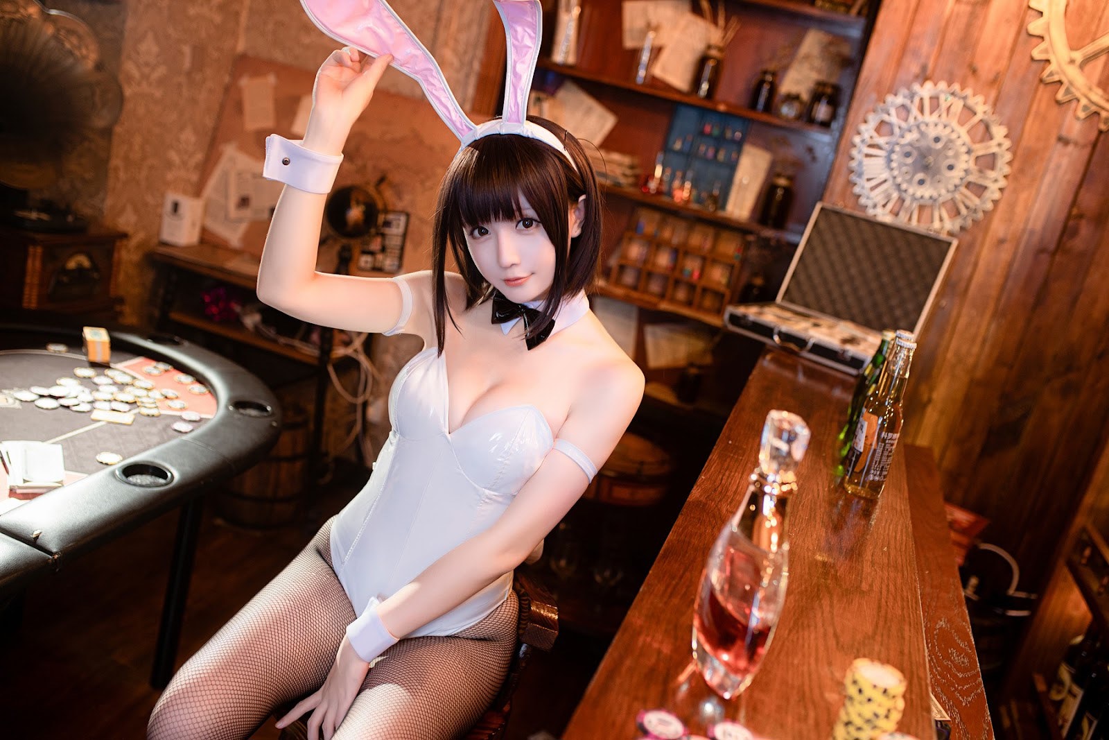 Cosplay 星之迟迟Hoshilily 加藤惠 兔女郎 33