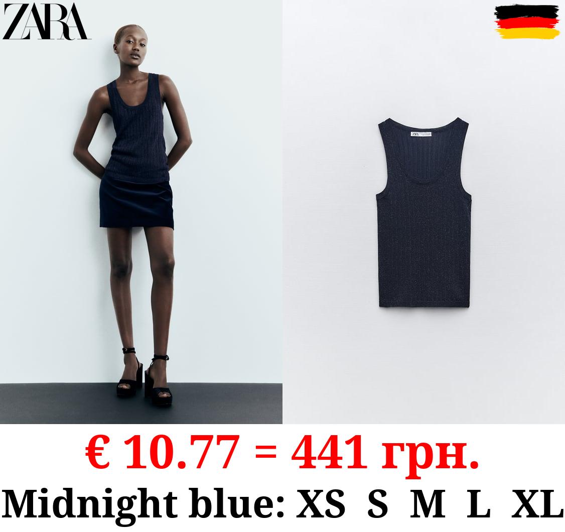 METALLIC THREAD KNIT TOP