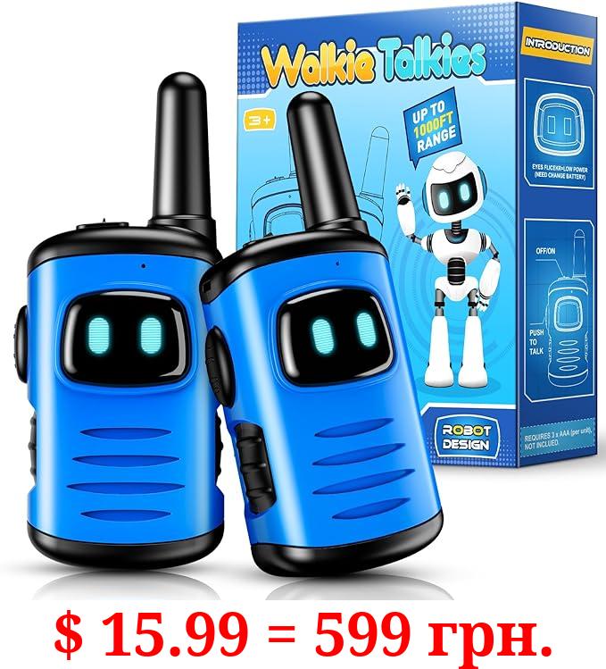 Kids Walkie Talkies Toys for Boys: comedyfun Mini Robots Walkies Talkies 2 Pack Christmas Birthday Gifts for 3 4 5 6 Year Old Boys Toys for 3 4 5 6-8 Year Old Boy Camping Hiking Outdoor Games