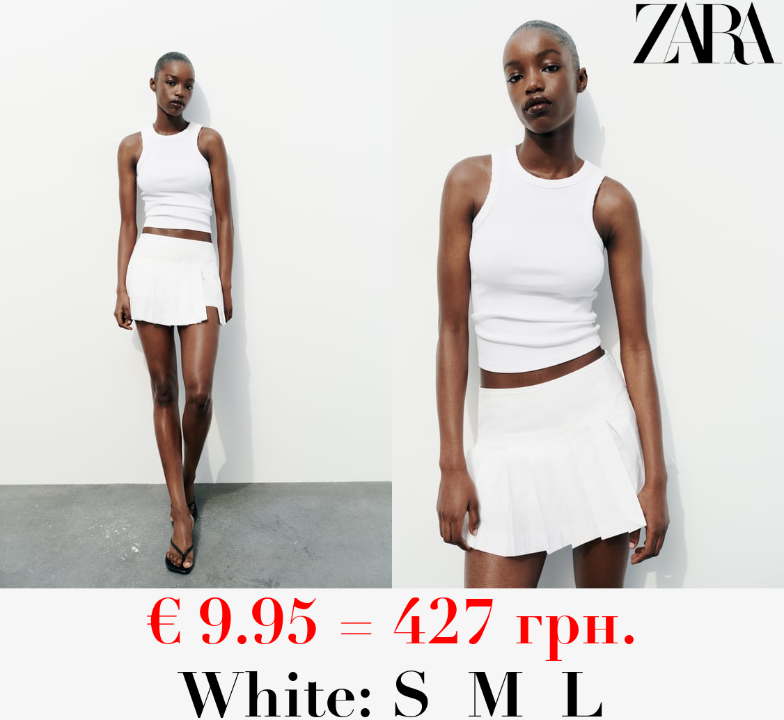 FADED-EFFECT RIB T-SHIRT