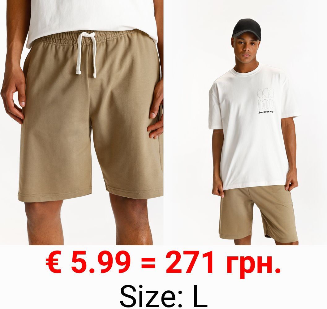 Basic plush Bermuda shorts