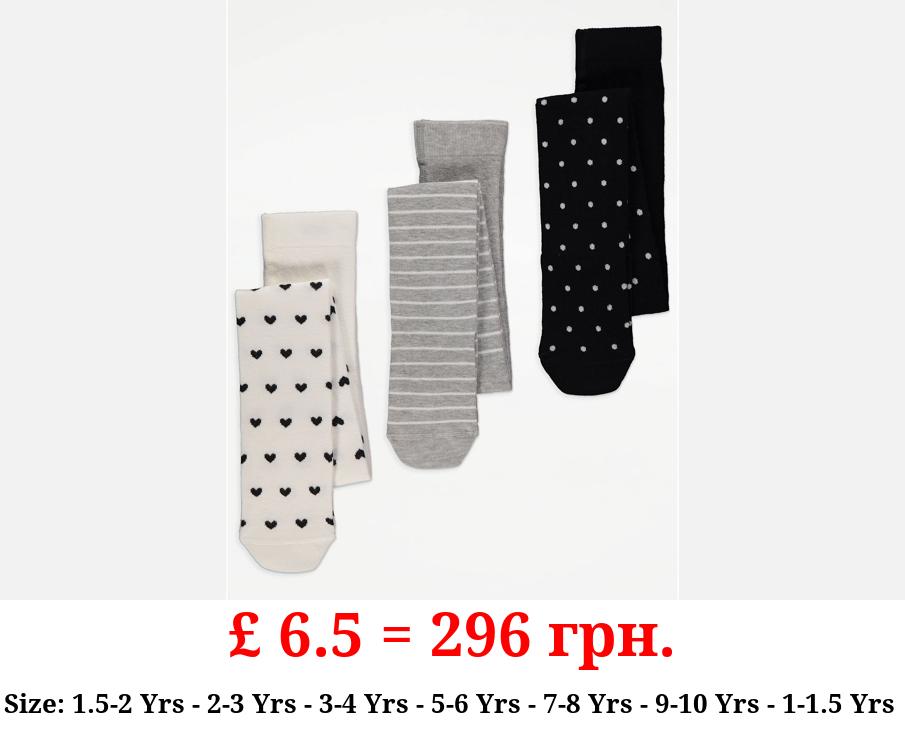 Patterned Tights 3 Pack