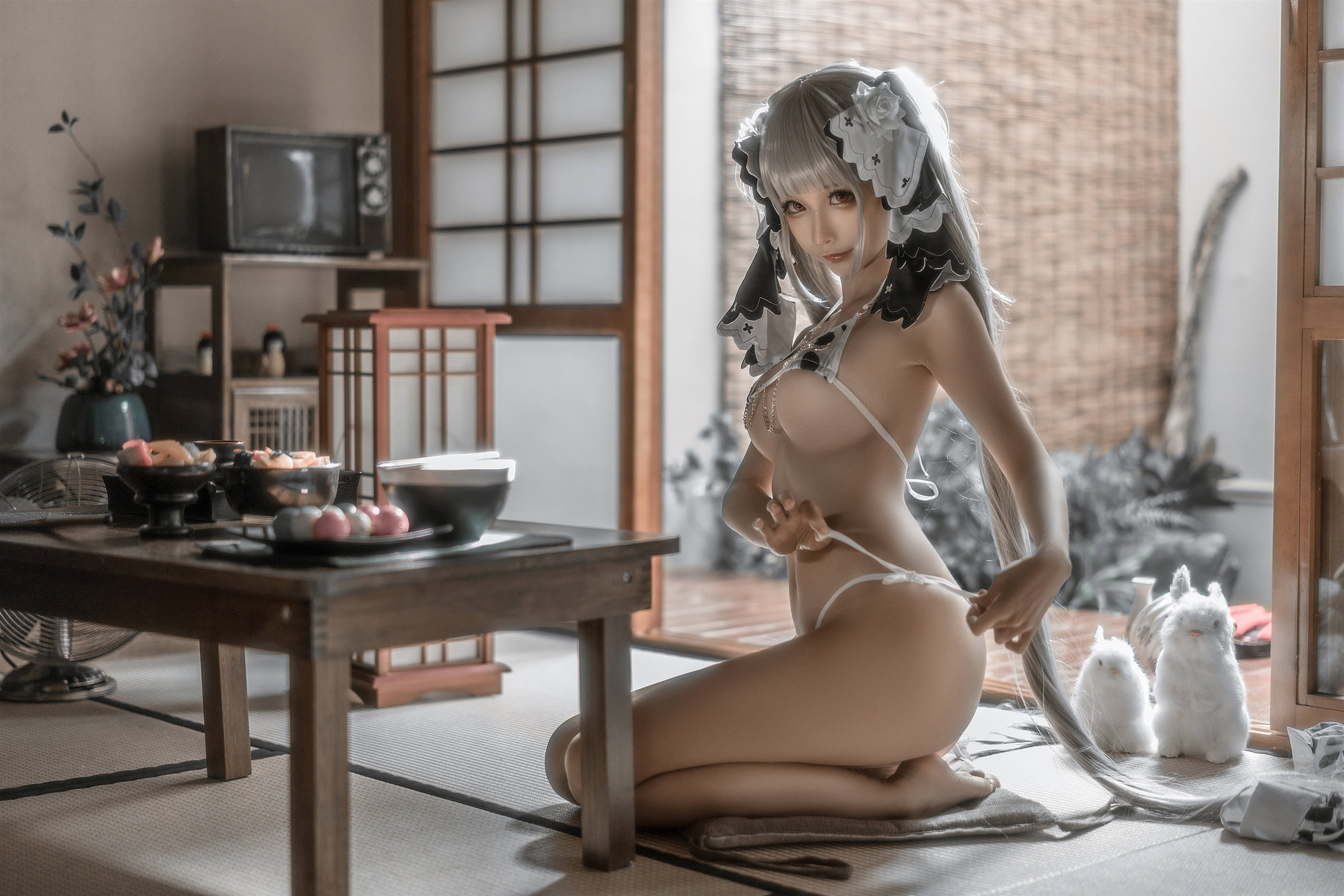 蠢沫沫 Cosplay 可畏婚纱绅士版 24