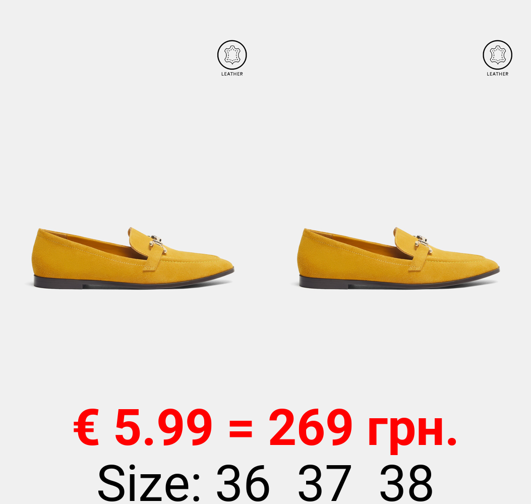 Flat leather loafers