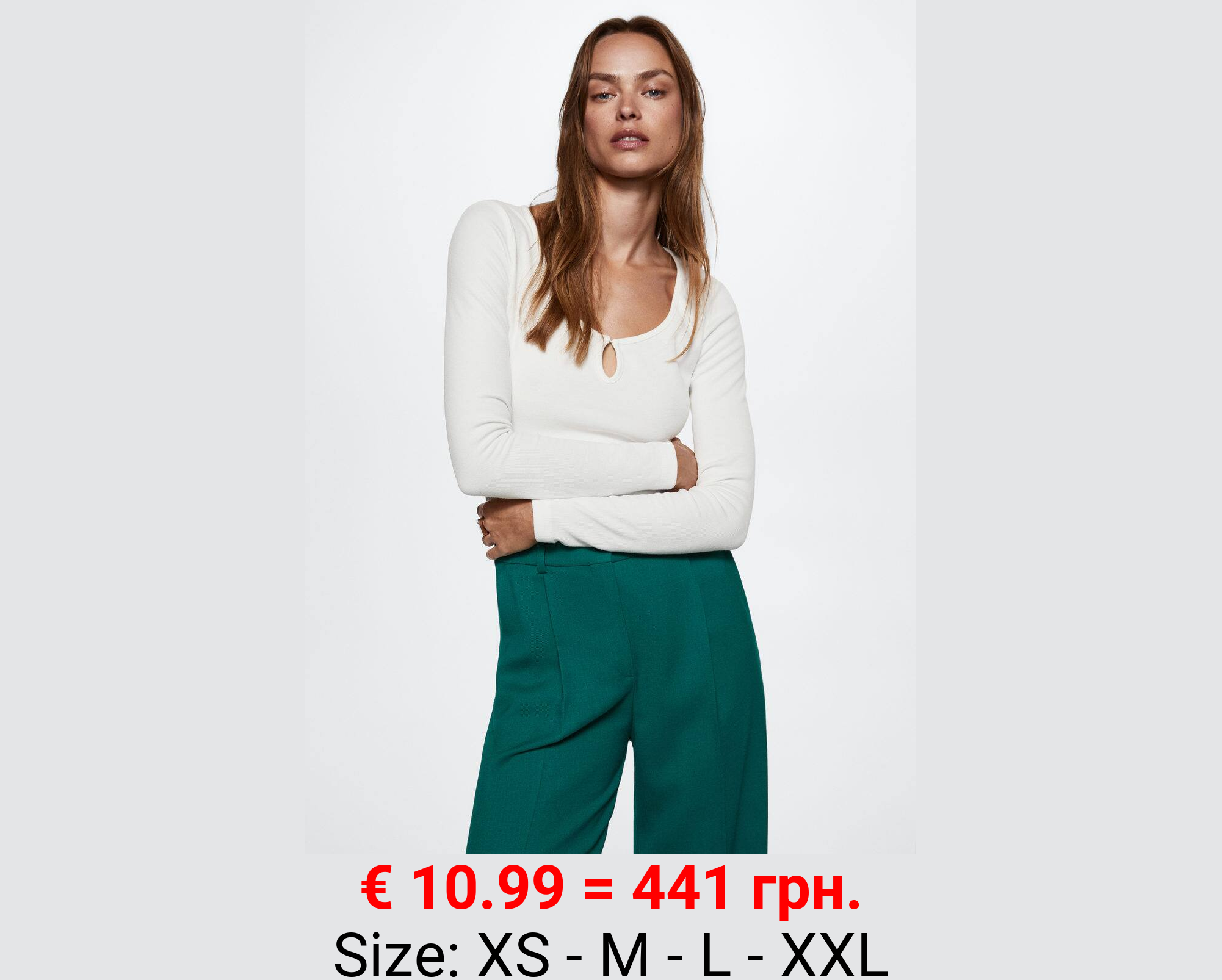 Camiseta manga larga abertura