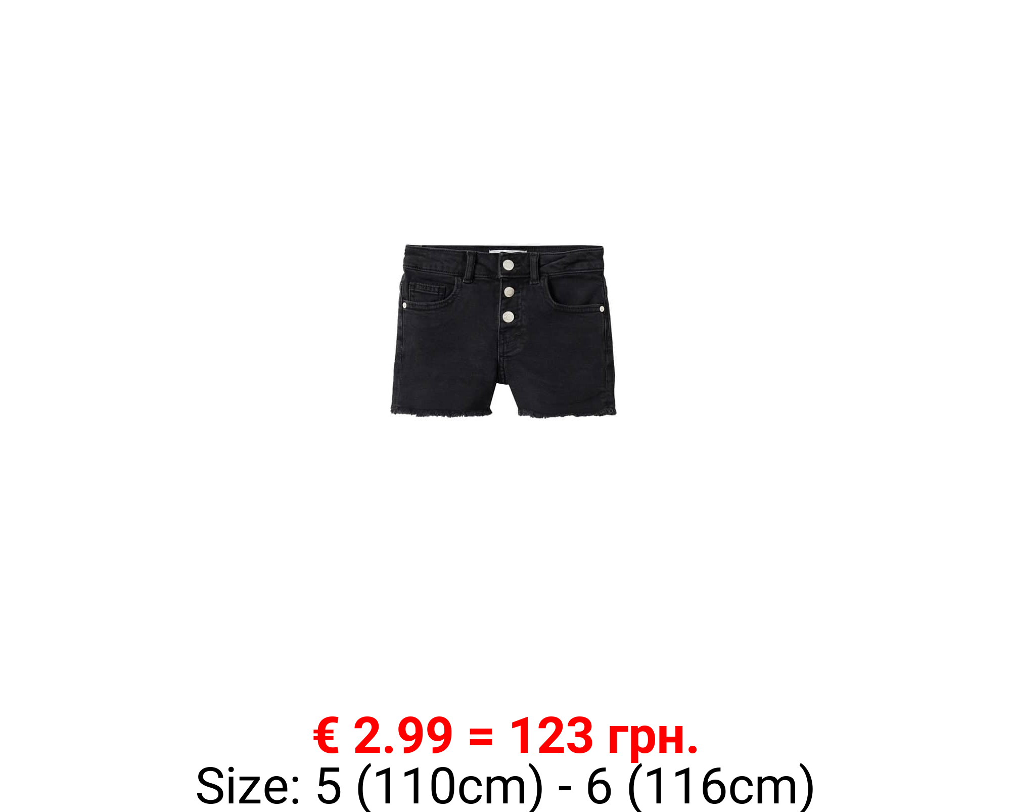 Short denim bajo deshilachado