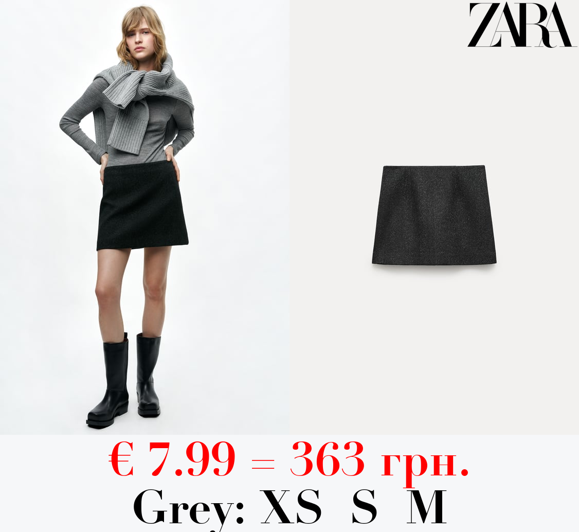 ZW COLLECTION WOOL BLEND SHORT SKIRT