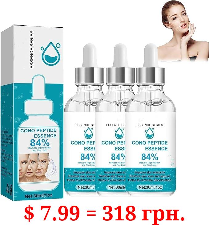 Cono Peptide Essence, 84% Cono Peptide Essence, Pure Plant Extract Facial Serum Essence, Skin Deep Moisturizing Face Essence, High Hydrating Anti-Aging Essence, 30ml (3 Bottles)