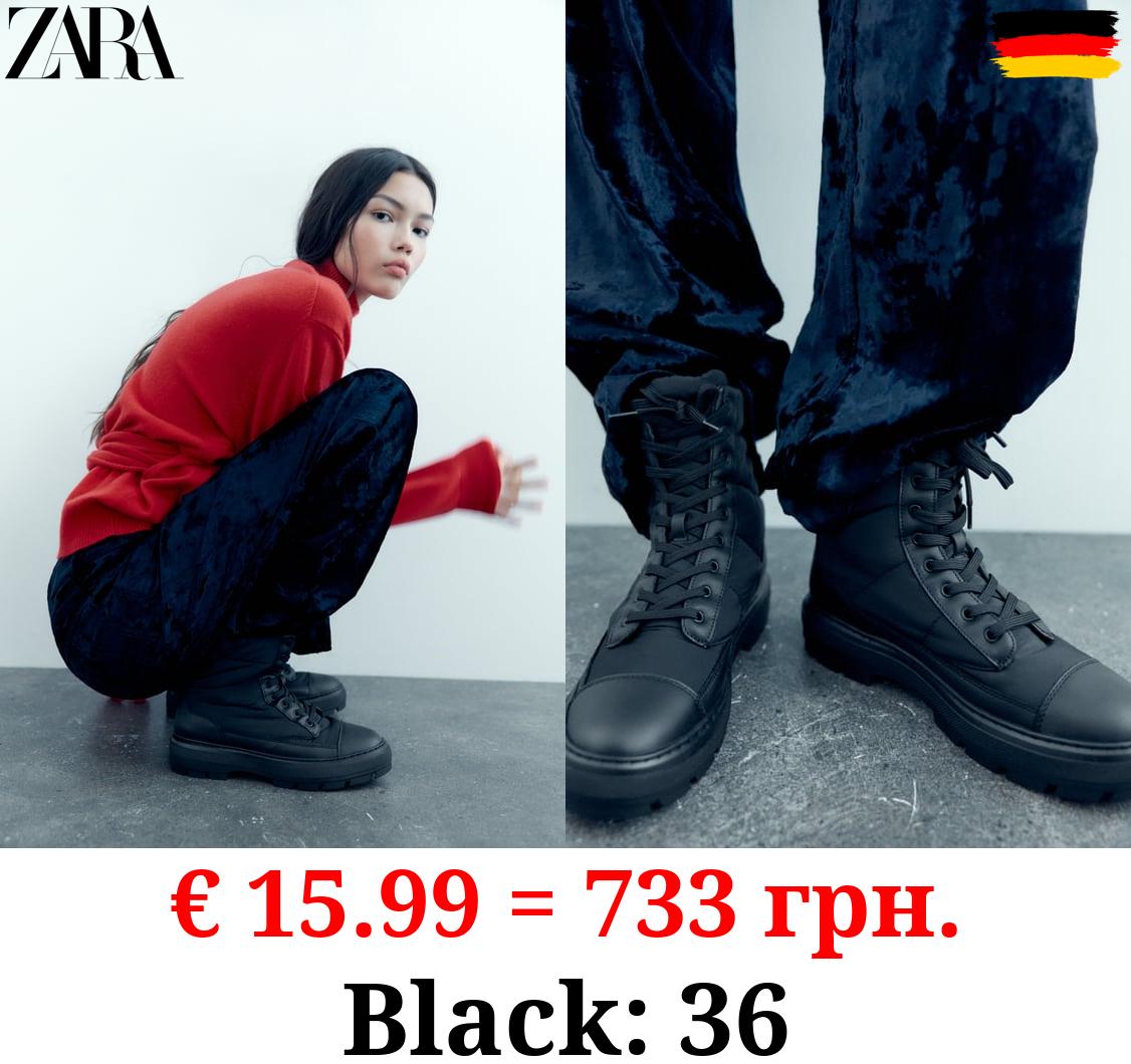 QUILTED NYLON HIGH-TOP TRAINERS