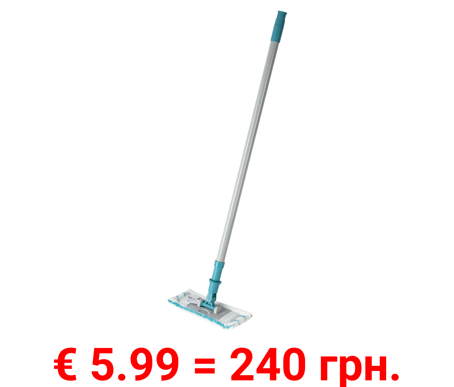 AquaPur Bad- und Fliesenwischer, mit Telelskopstiel, inkl 2 Bezügen