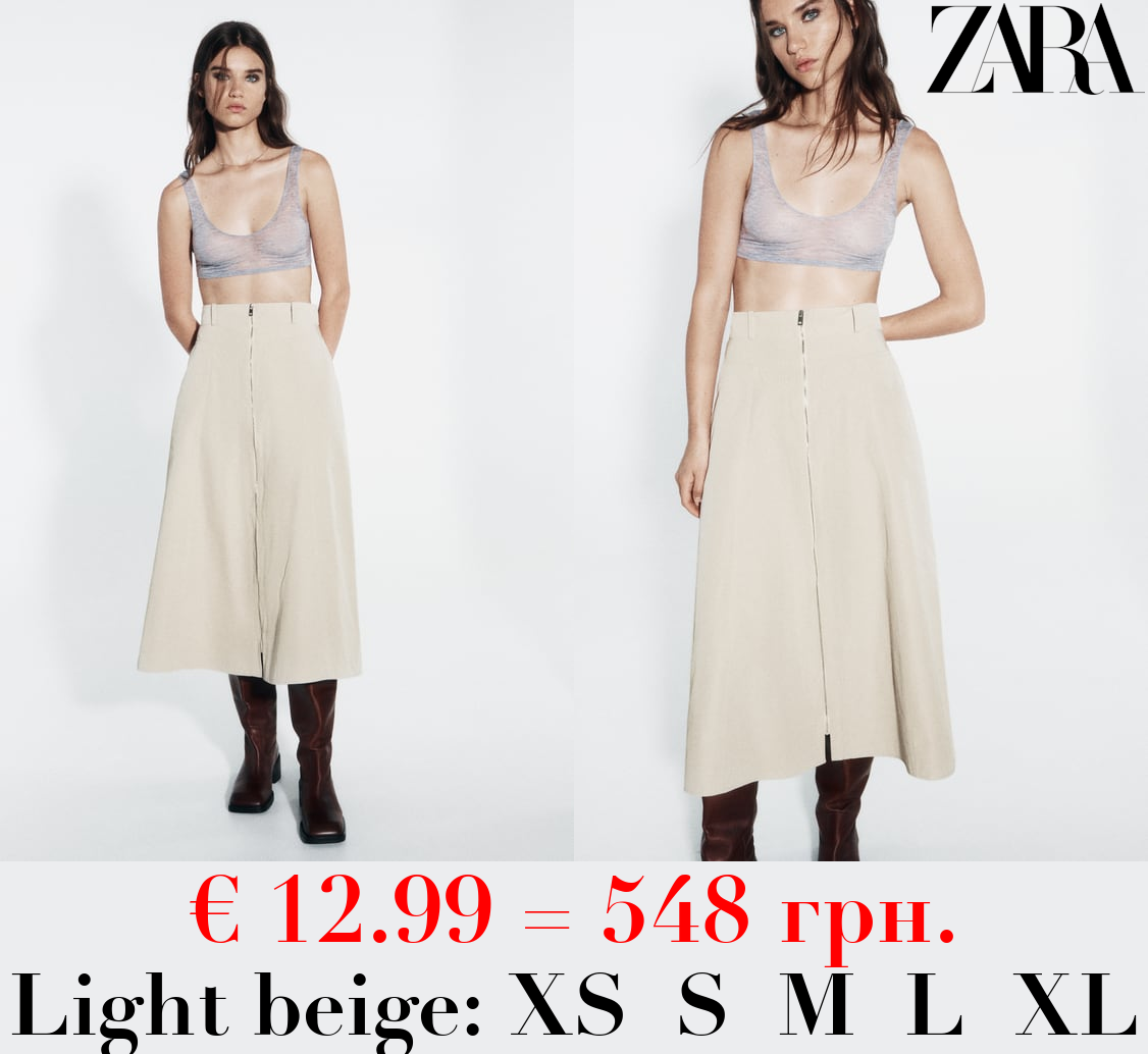 CAPE SKIRT WITH ZIP