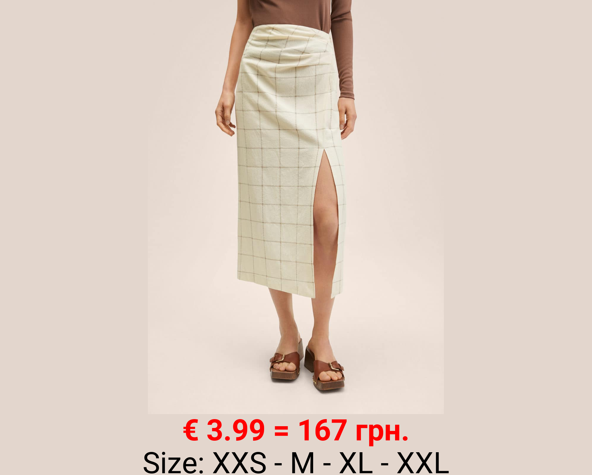 Falda algodón cuadros