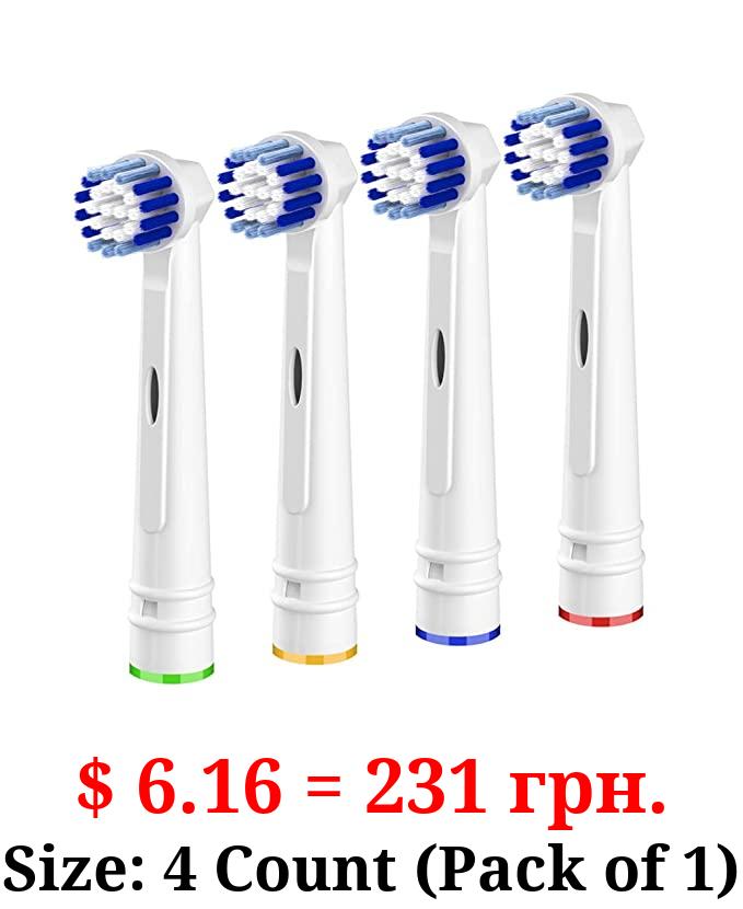 Replacement Toothbrush Heads Compatible with Oral B Braun,4 Pack Professional Electric Toothbrush Heads Brush Heads Refill for Oral-B 7000/Pro 1000/9600/ 500/3000/8000