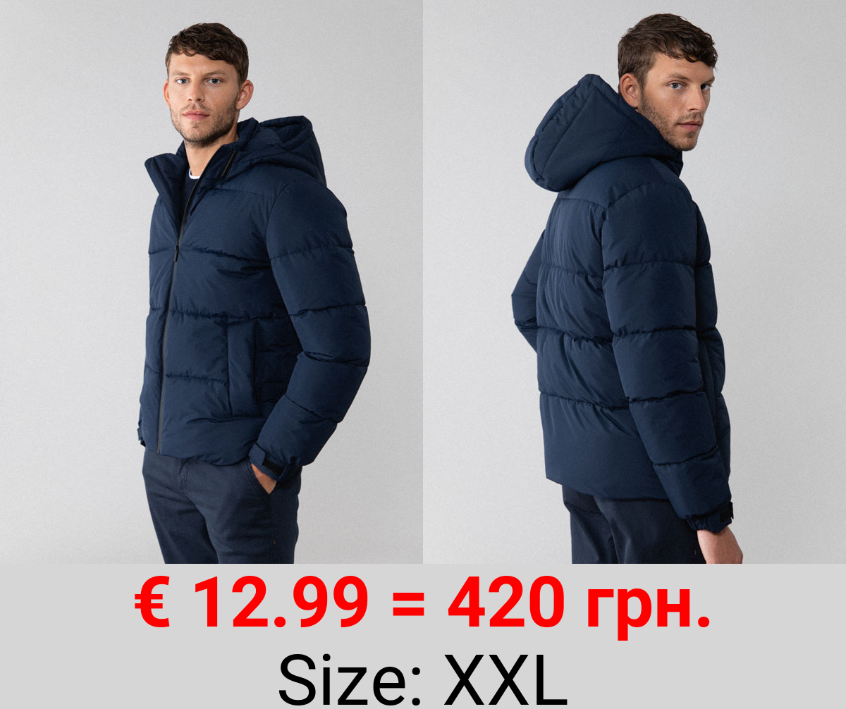 Hooded puffer down jacket