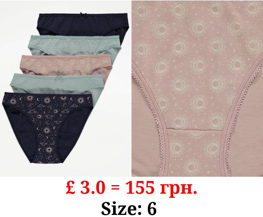 Celestial High Leg Knickers 5 Pack