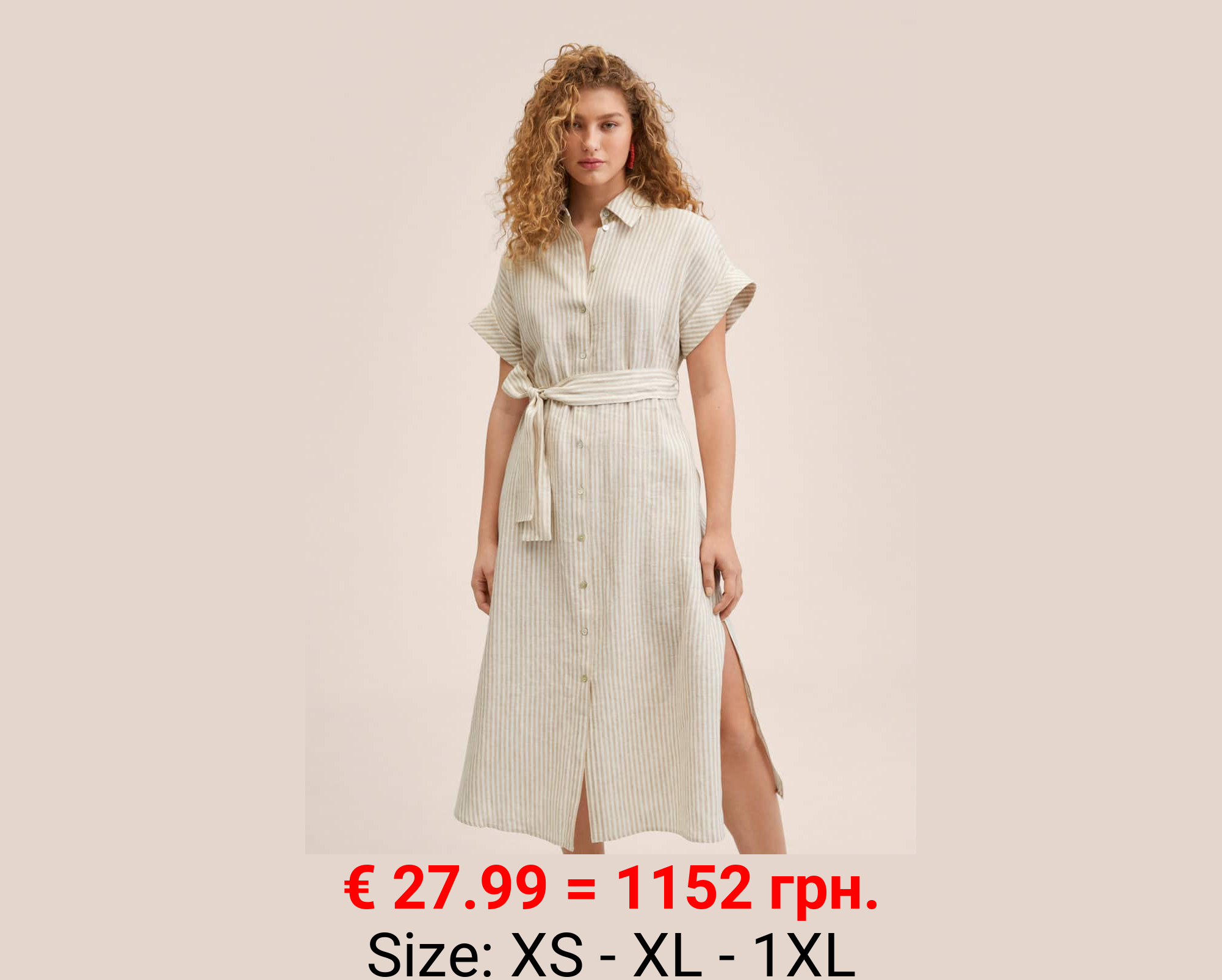 Vestido camisero 100% lino