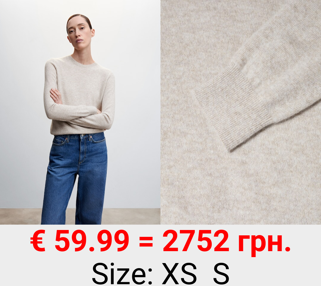 Jersey 100% cashmere cuello redondo