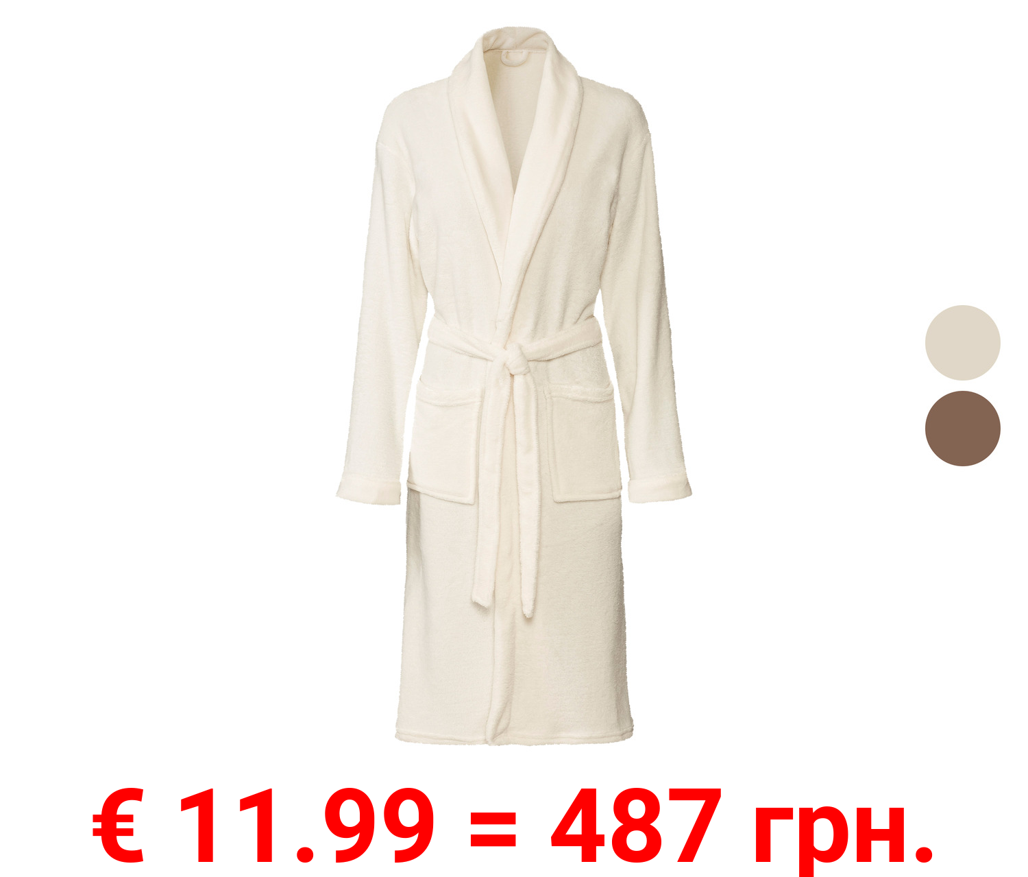 LIVARNO home Damen Bademantel, hochwertige Mikrofaser-Qualität