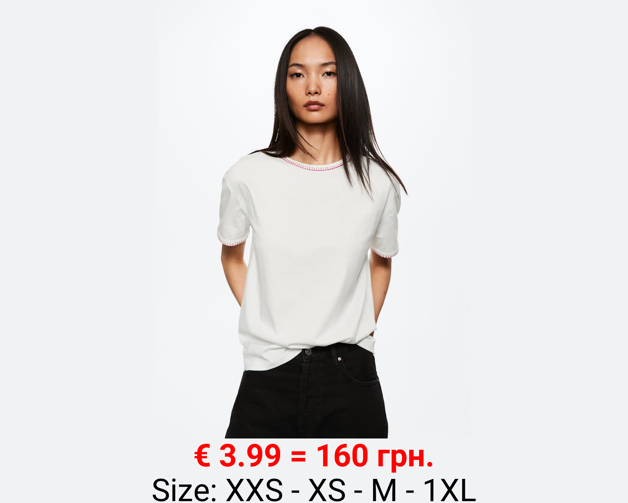 Camiseta algodón bordados