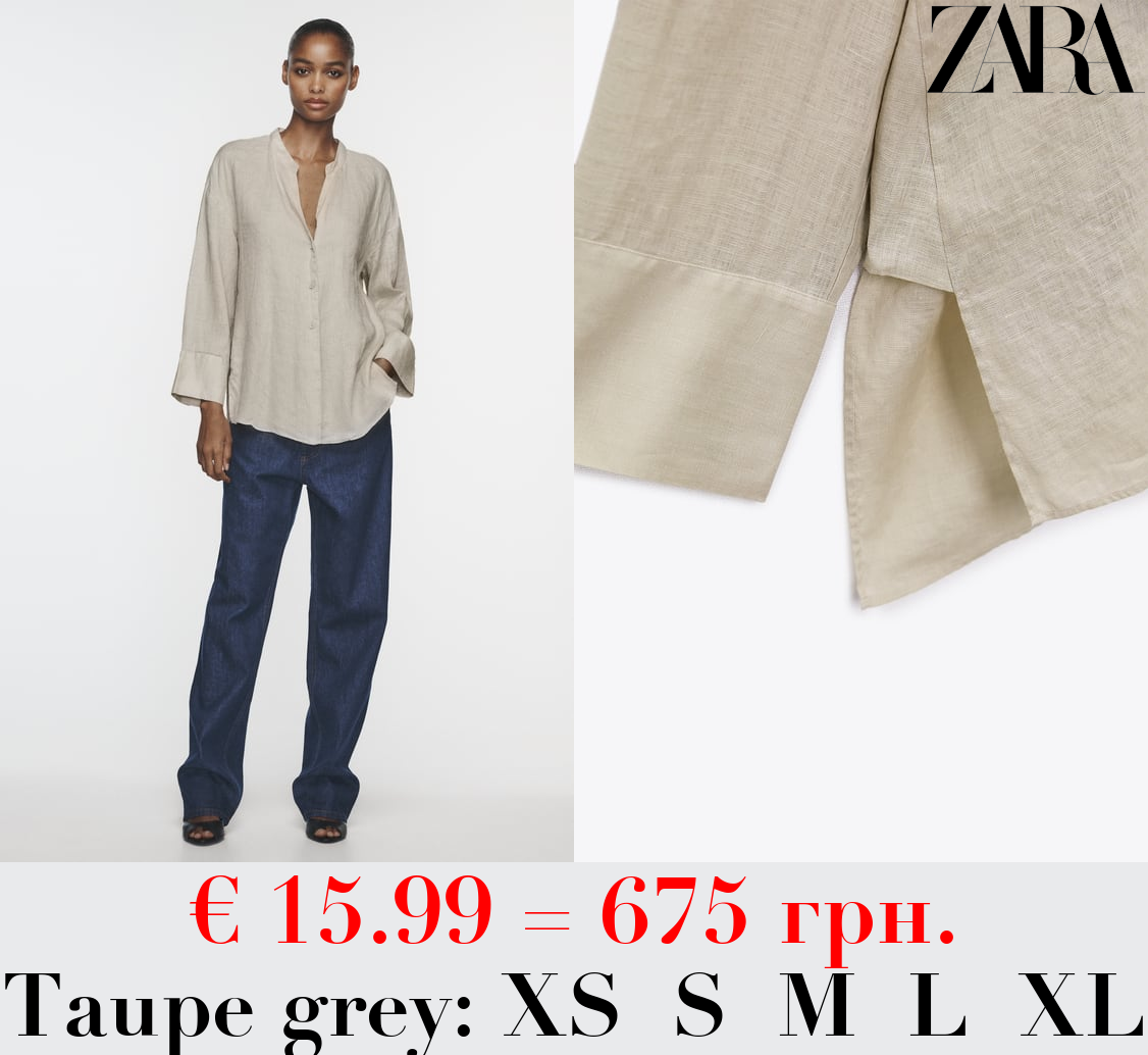 ASYMMETRIC LINEN SHIRT