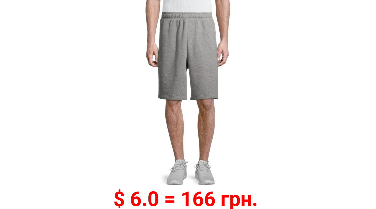 Athletic Works Men's and Big Men's Active Fleece Short, up to Size 5XL