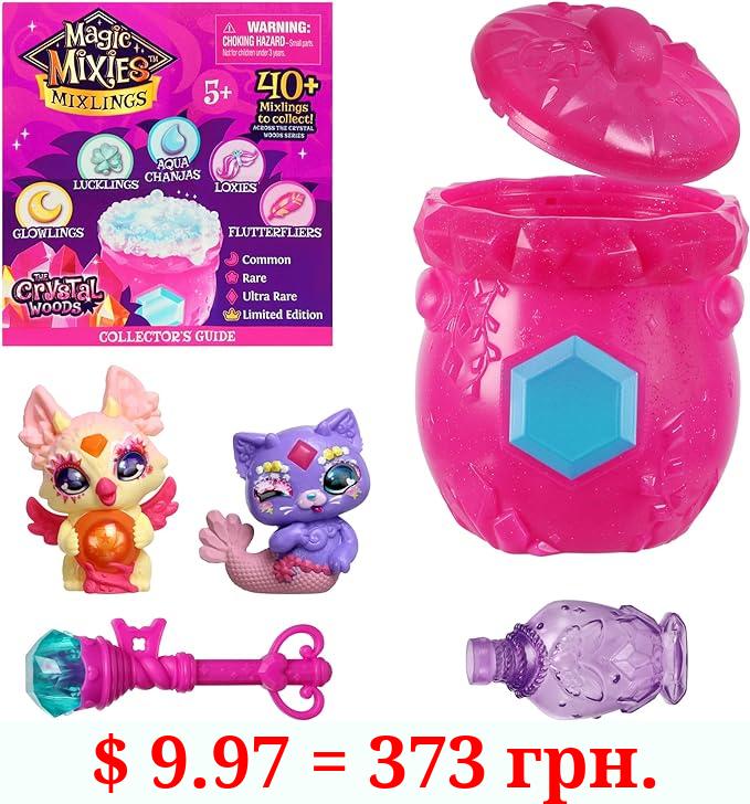 Magic Mixies Mixlings Fizz & Reveal 2 Pack Cauldron, with Magical Fizz and Reveal Unboxing. Double The Magic and Reveal 2 Mixlings from The One Cauldron from The Crystal Woods Series. 40 to Collect!