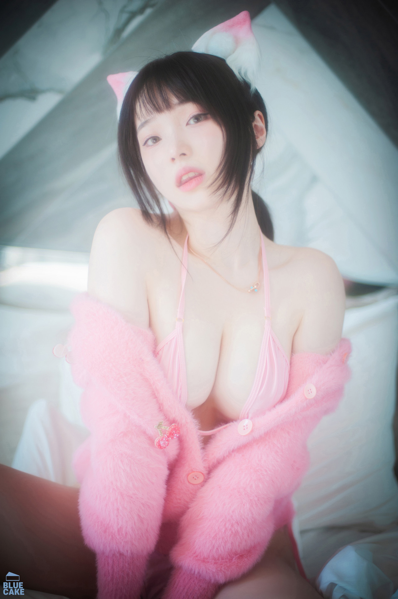 Bambi 밤비, [BLUECAKE] Naughty Cats Pink & Mint RED Set.01 25