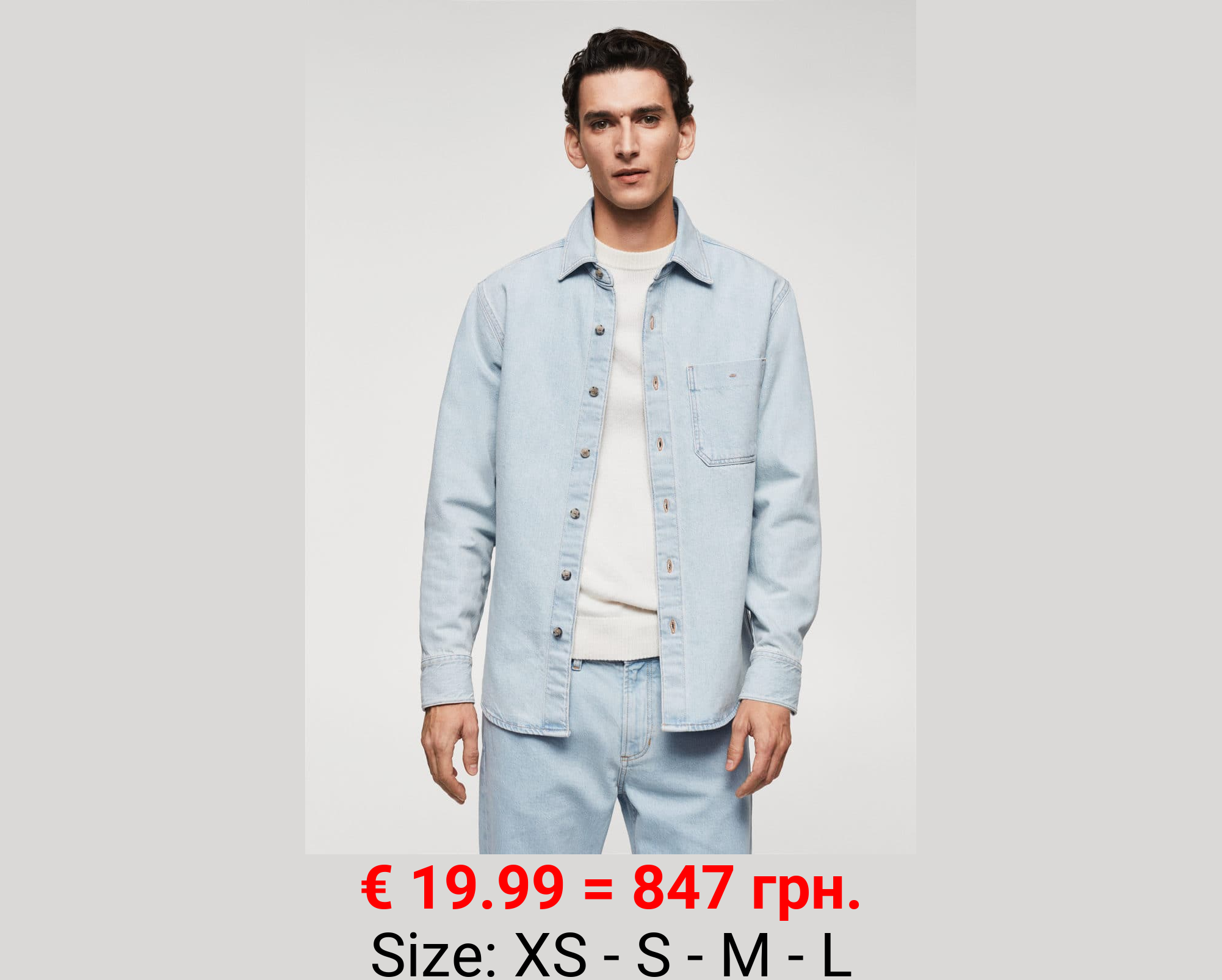 Sobrecamisa vaquera bolsillos