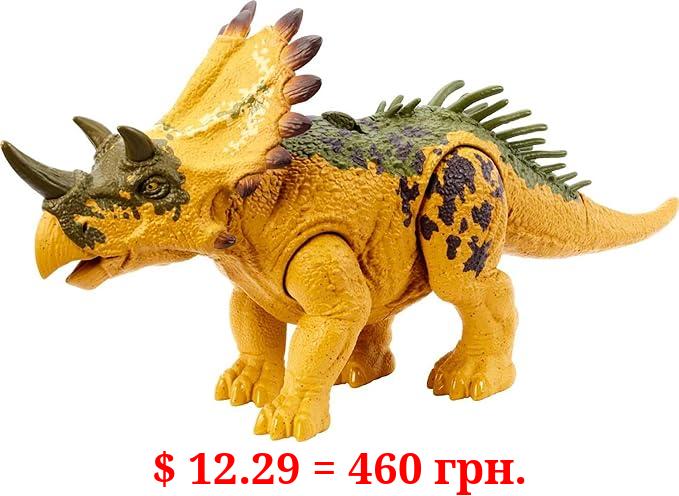 Jurassic World Dinosaur Toys with Roar Sound & Attack Action, Wild Roar Posable Figures, Physical & Connected Digital Play
